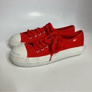 Rocketdog bright red platform Sneakers retro style size‎ 8
